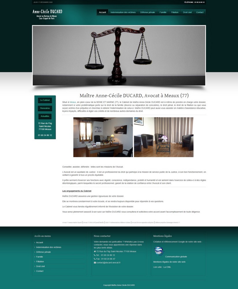 creation site web avocat maître ducard
